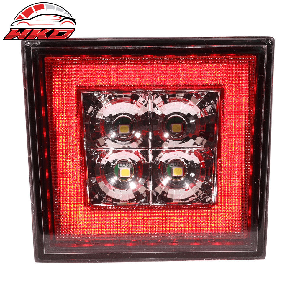 Universal Square Clear LED Rear Tail Third 3RD Brake Lights Stop Safety Lamp