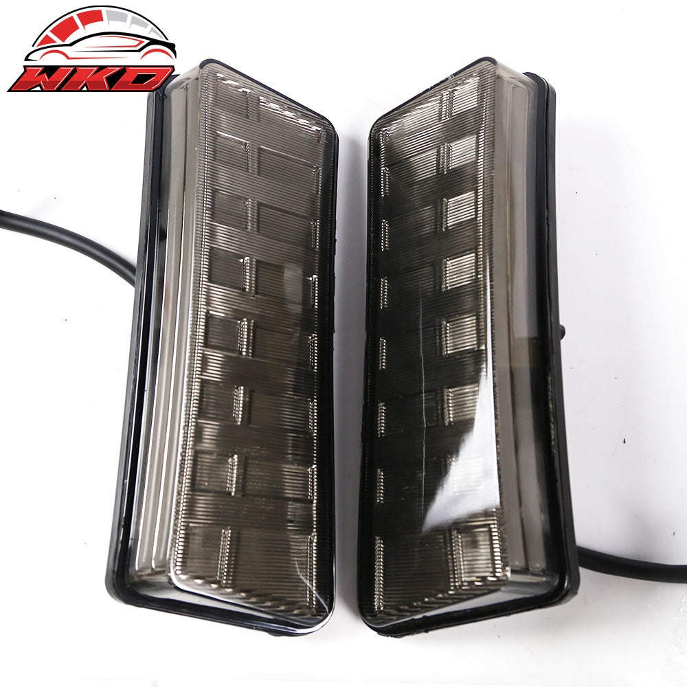 03-05 Nissan 350Z Front Bumper Smoked LED DRL Reflector Lights | Wholesale - Wikond Auto