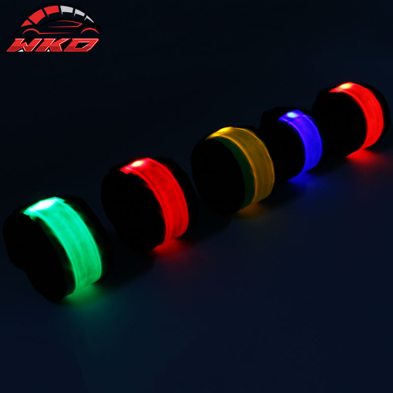 LED Slap Armband Lights Glow Safety Band for Night Running 35cm 5 Colors 5pcs