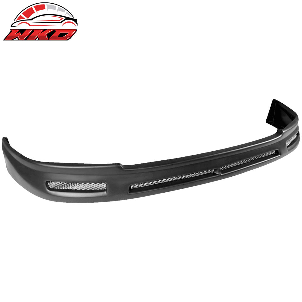 Fits 08-15 Mitsubishi Lancer B Style Front Bumper Lip Spoiler Unpainted Black PP