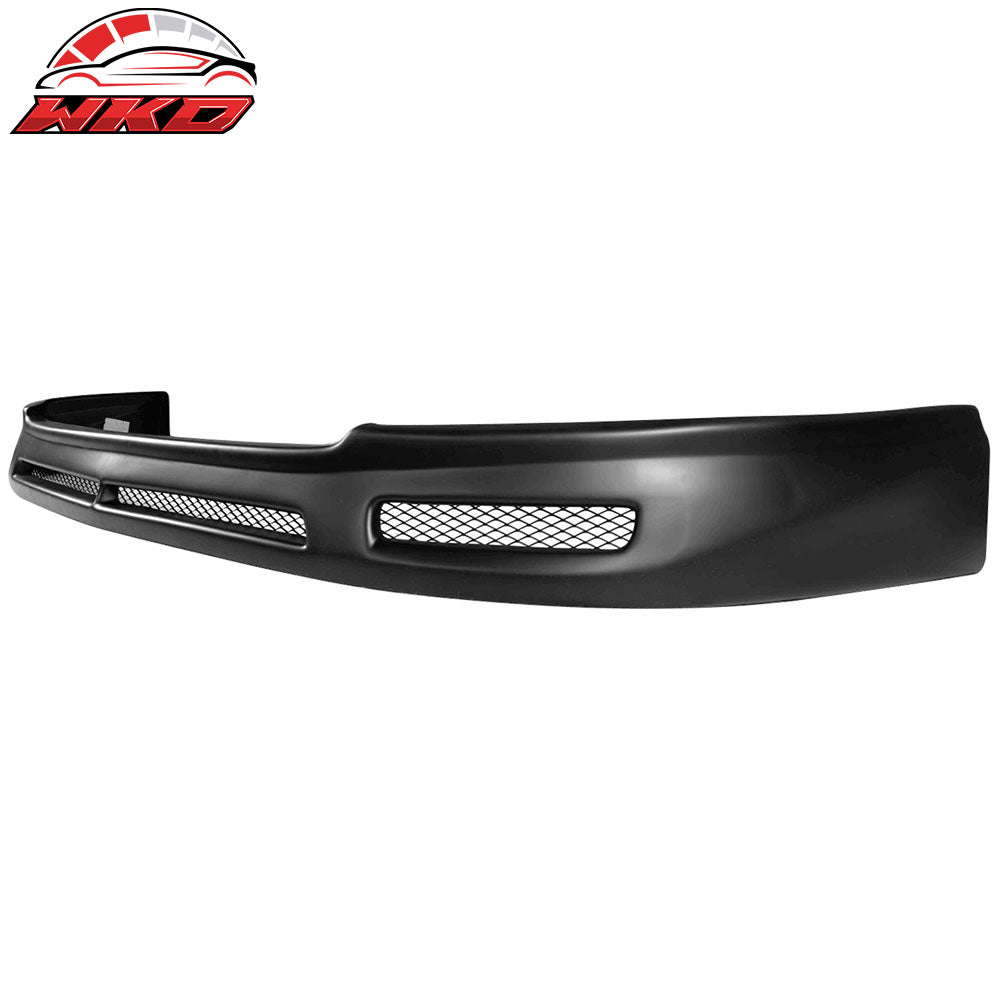 Fits 08-15 Mitsubishi Lancer B Style Front Bumper Lip Spoiler Unpainted Black PP