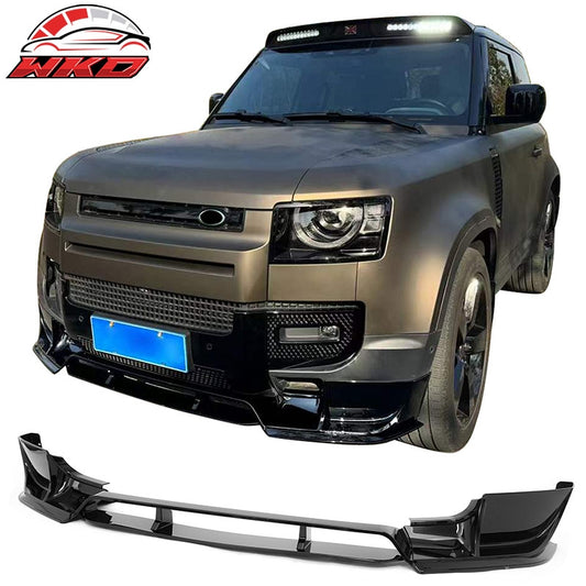 Wholesale 20-26 Land Rover Defender 90/110/130 Front Bumper Lip Gloss Black Spoiler - Wikond Auto