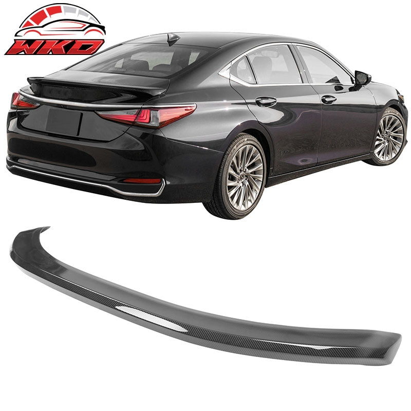 Fits 19-25 Lexus ES ES250 ES300H ES350 OE Style Carbon Fiber Print Trunk Spoiler