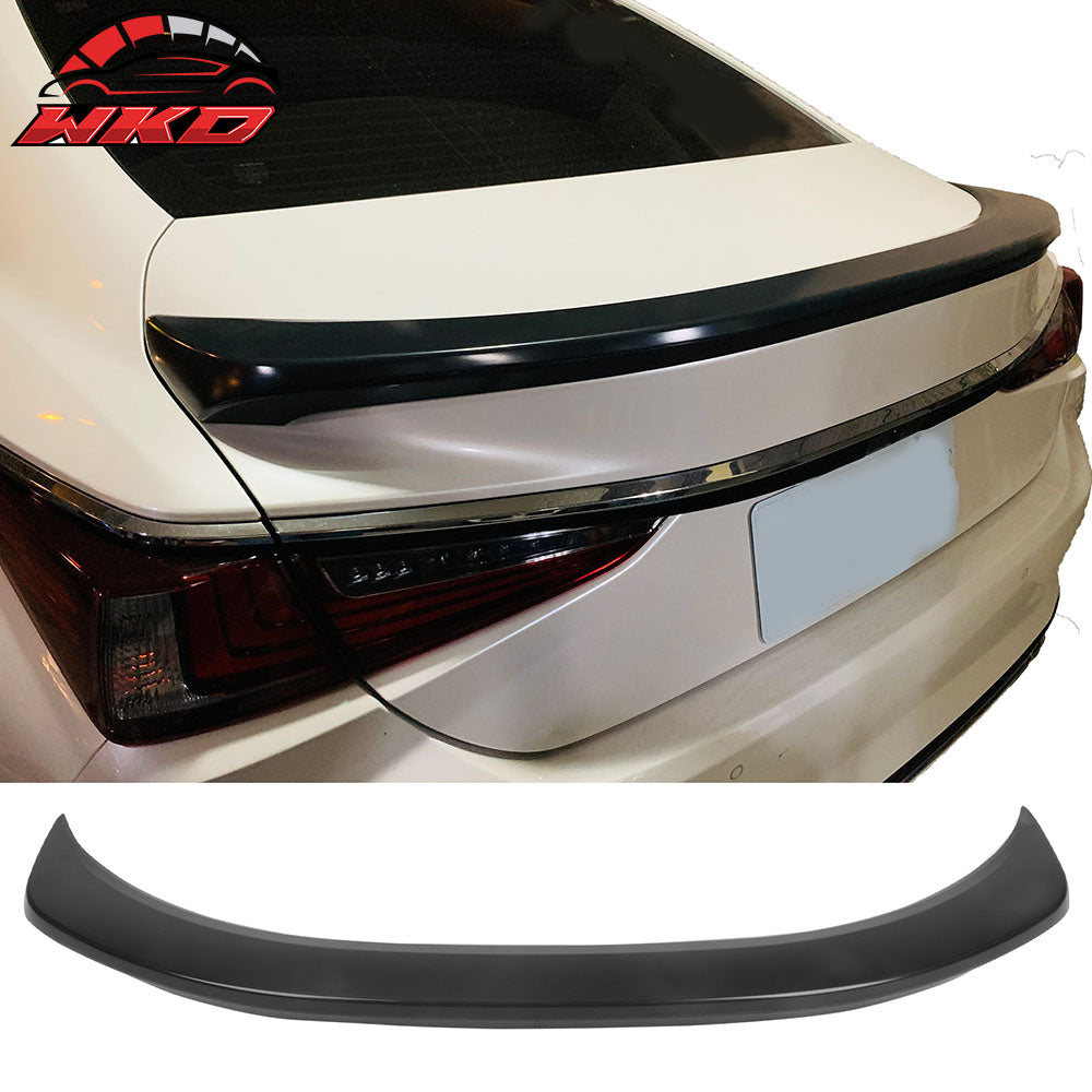 Fits 19-25 Lexus ES250 ES350 ES300h Rear Trunk Spoiler Wing Lip Unpainted Black