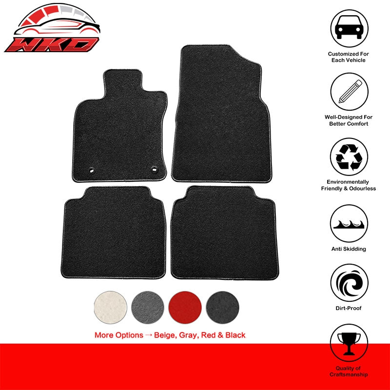 Fits 19-25 Lexus ES300H ES350 Nylon Black Floor Mats Carpet 4PC Set