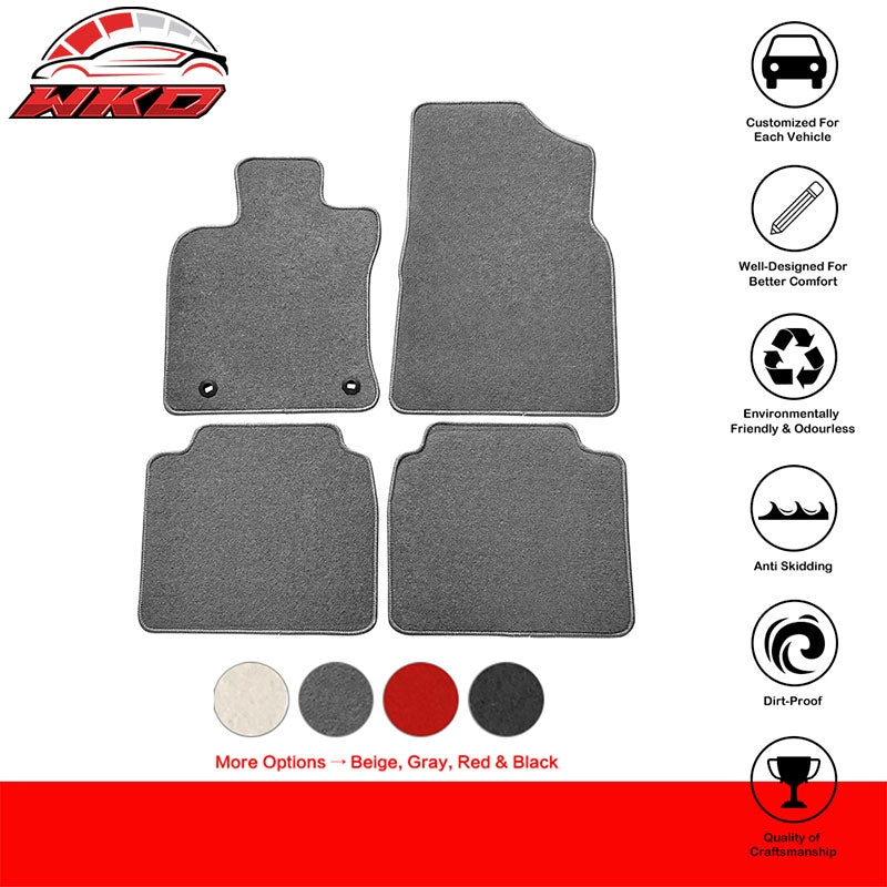 Fits 19-25 Lexus ES350 ES300h Front Rear Floor Mats Anti-slip Carpets Nylon Grey