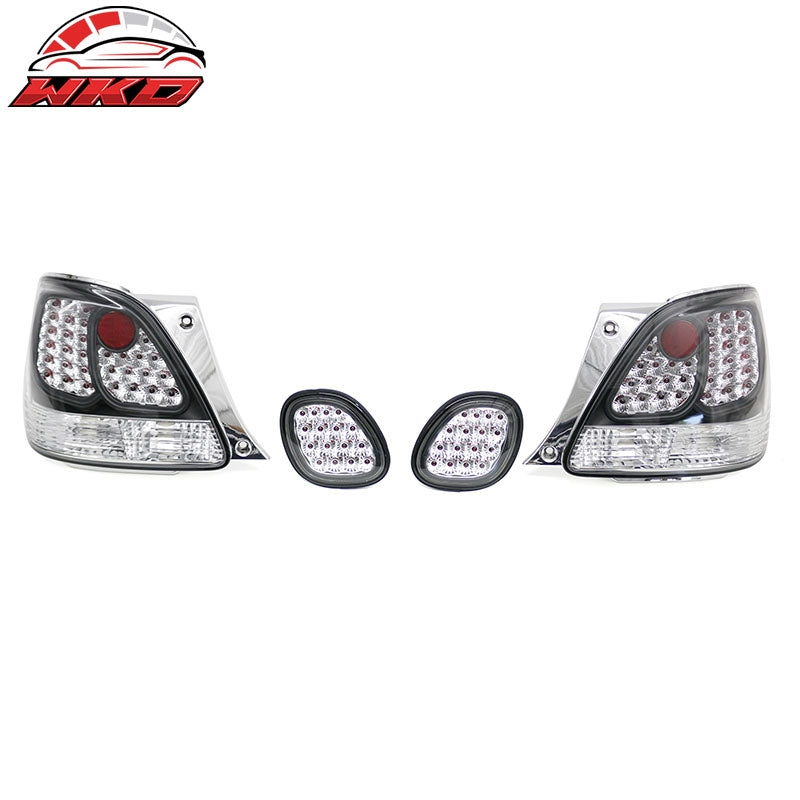 Wholesale 98-05 Lexus GS300/GS400/GS430 RH LH Tail Lights Rear Brake Lamps Clear Lens Default Title - Wikond Auto