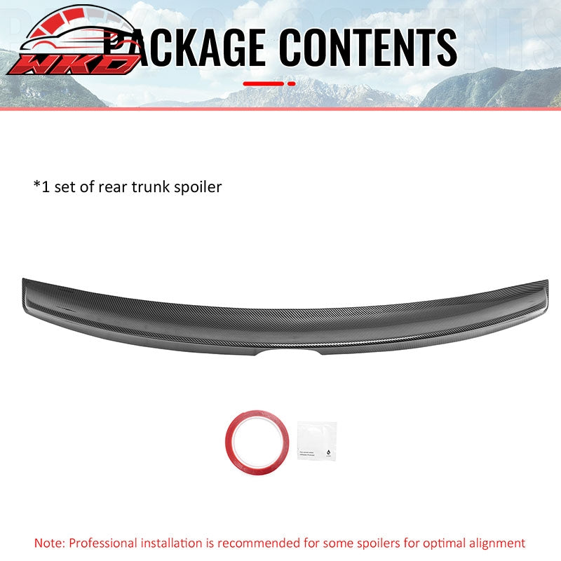 For 13-20 Lexus GS350 GS450h Duckbill Style Trunk Spoiler Carbon Fiber Print ABS