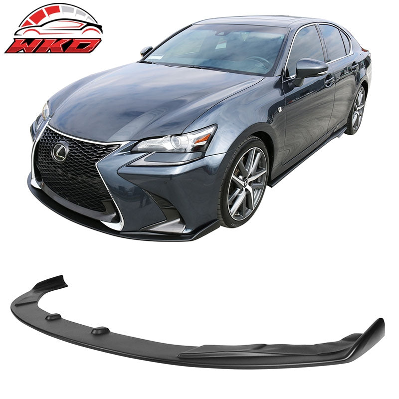 Fits 16-20 Lexus GS350 GS450h Lexon Style Front Bumper Lip Spoiler Unpainted PP