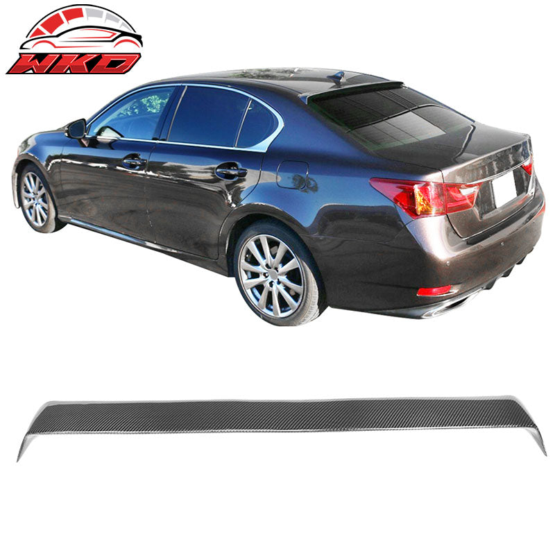Fits 13-18 Lexus GS350 GS450H GS F Sport Rear Roof Spoiler Wing - Carbon Fiber