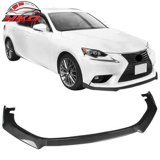 Wholesale 14-16 Lexus IS Base Front Bumper Lip Splitter 3PCS Carbon Fiber Print