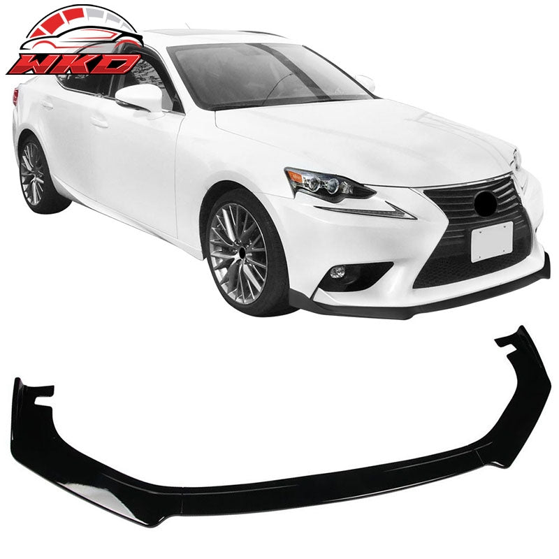 Wholesale 14-16 Lexus IS Base Front Bumper Lip Spoiler Gloss Black Splitter 3PC Trim