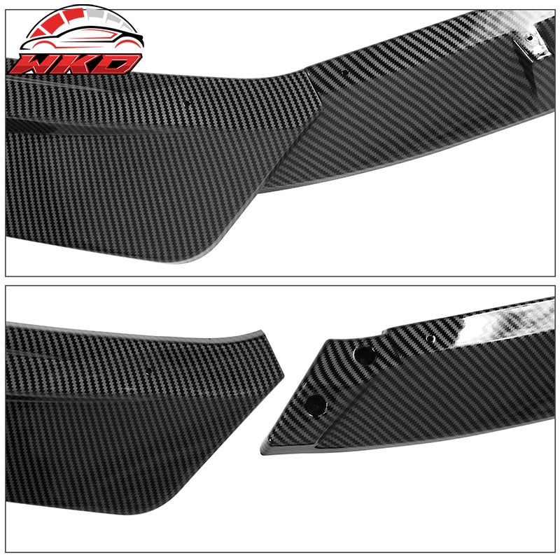 Fits 14-16 Lexus IS F Sport IKON Style 3PCS Front Bumper Lip Carbon Fiber Print