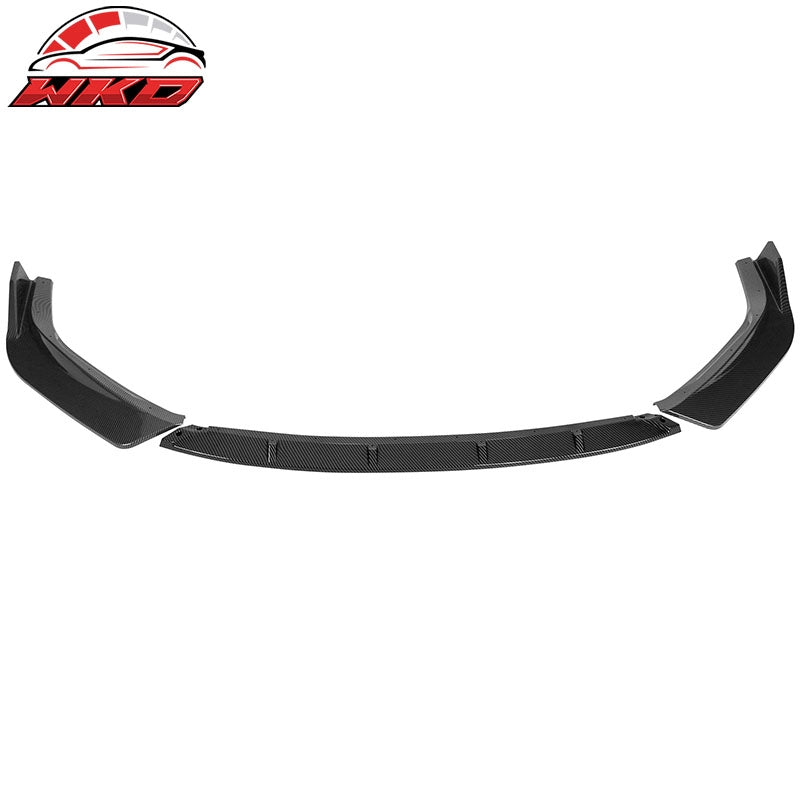 Fits 14-16 Lexus IS F Sport IKON Style 3PCS Front Bumper Lip Carbon Fiber Print