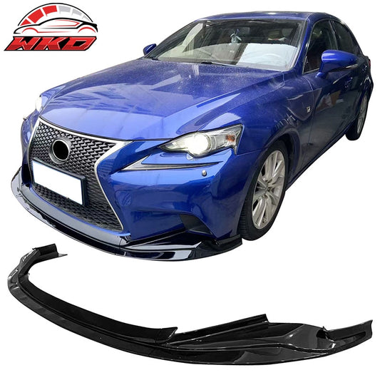 Wholesale 14-16 Lexus IS F Sport R Style PP Front Bumper Lip Chin Spoiler Gloss Black - Wikond Auto