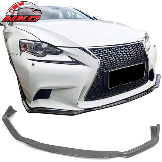 Wholesale 14-16 Lexus IS F Sport Sedan IKON 2 Front Bumper Lip Carbon Fiber Print 3PC - Wikond Auto