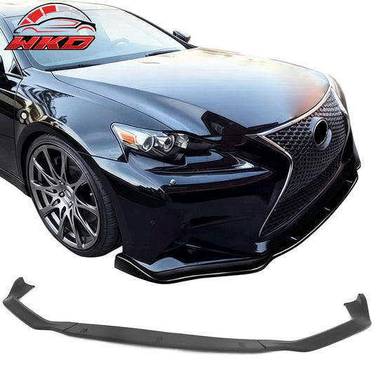 Wholesale 14-16 Lexus IS F Sport Sedan IKON 2 Style Front Bumper Lip Matte Black 3PCS - Wikond Auto