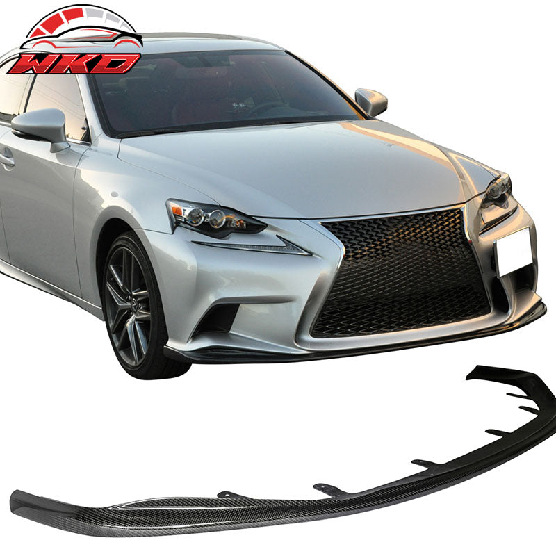 Fits 14-16 Lexus IS250 IS350 F-Sport SK Front Bumper Lip - Matte Carbon Fiber