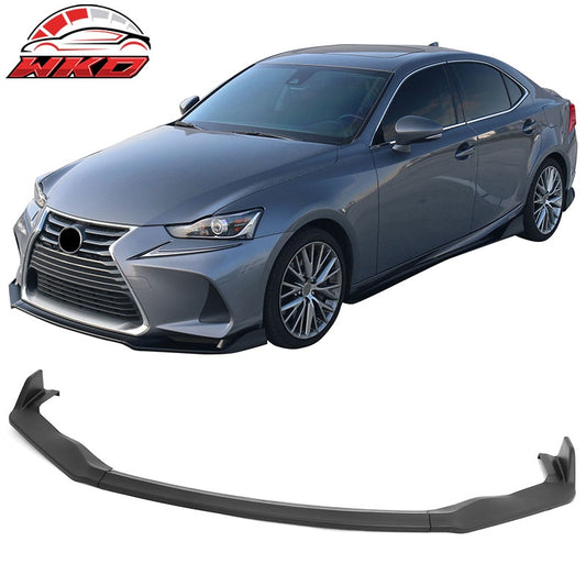 Wholesale 17-20 Lexus IS IKON Style PP Front Bumper Lip Spoiler Matte Black 3PCS Set - Wikond Auto