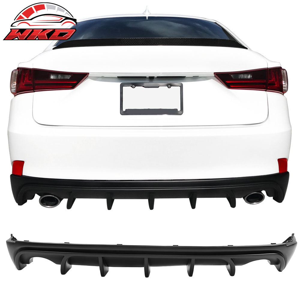 Fits 14-16 Lexus IS250 IS350 IS200t Rear Bumper Lip Diffuser Shark PP Unpainted