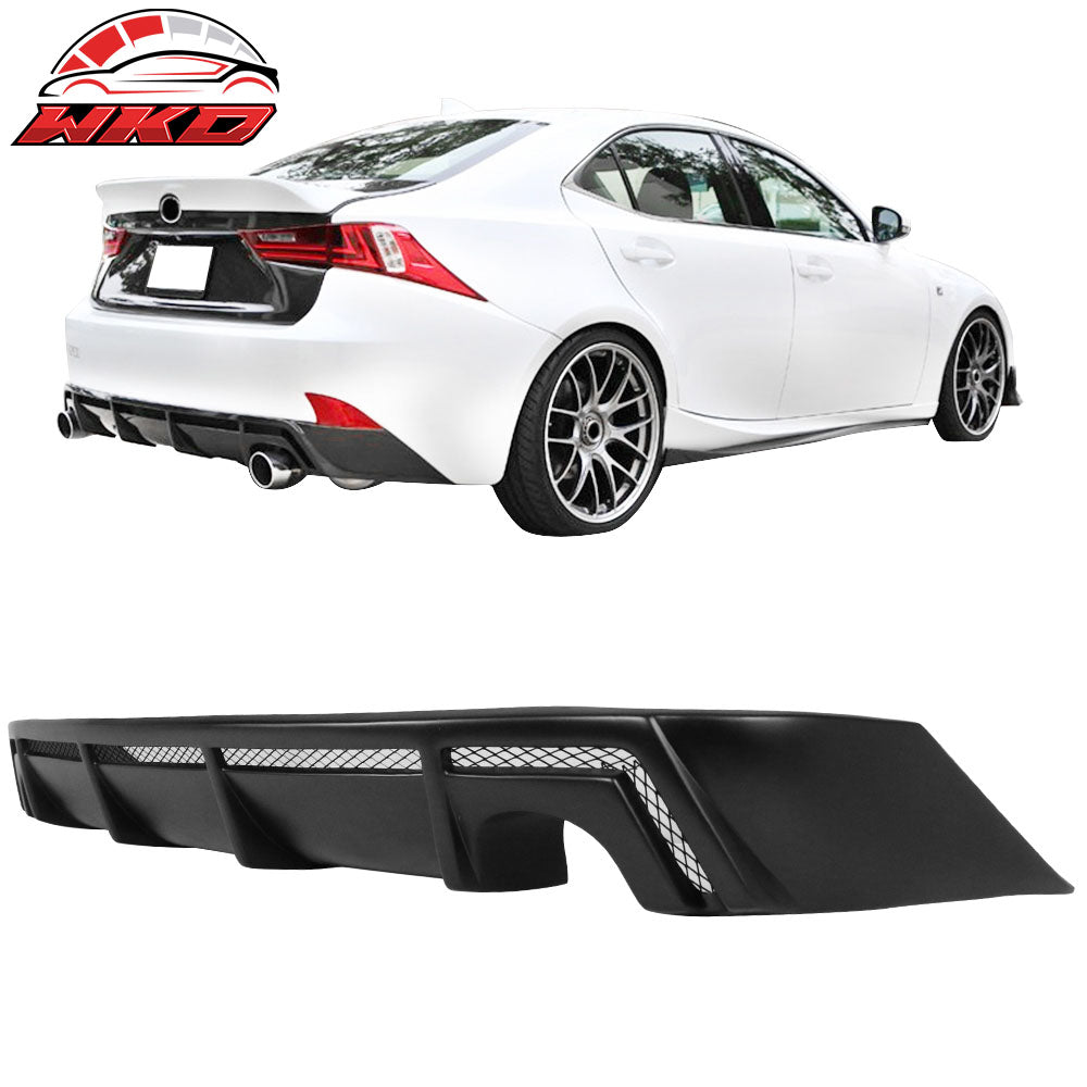 Fits 14-16 Lexus IS F Sport Rear Bumper Lip Diffuser Unpainted PP