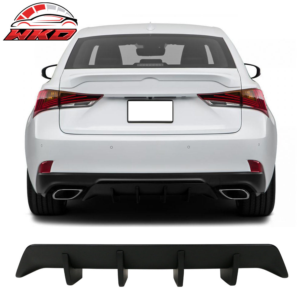 Fits 17-20 Lexus IS F Sport Type A Rear Bumper Lip Diffuser Spoiler Matte Black