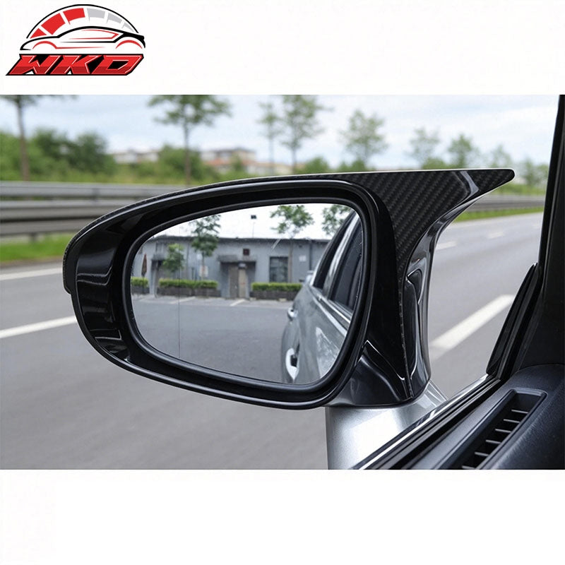 Fits 14-20 Lexus IS Sedan M Style Rear View Mirror Covers Carbon Fiber Print ABS