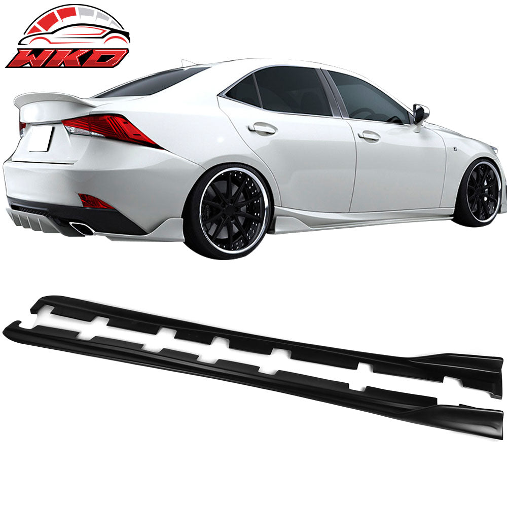 Fits 14-20 Lexus IS250 IS300 IS350 AR Style Side Skirts Matte Black - PP