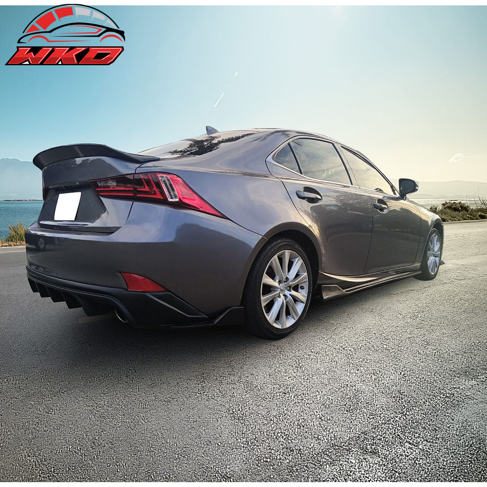 Fits 14-20 Lexus IS250 IS300 IS350 AR Style Side Skirts Matte Black - PP