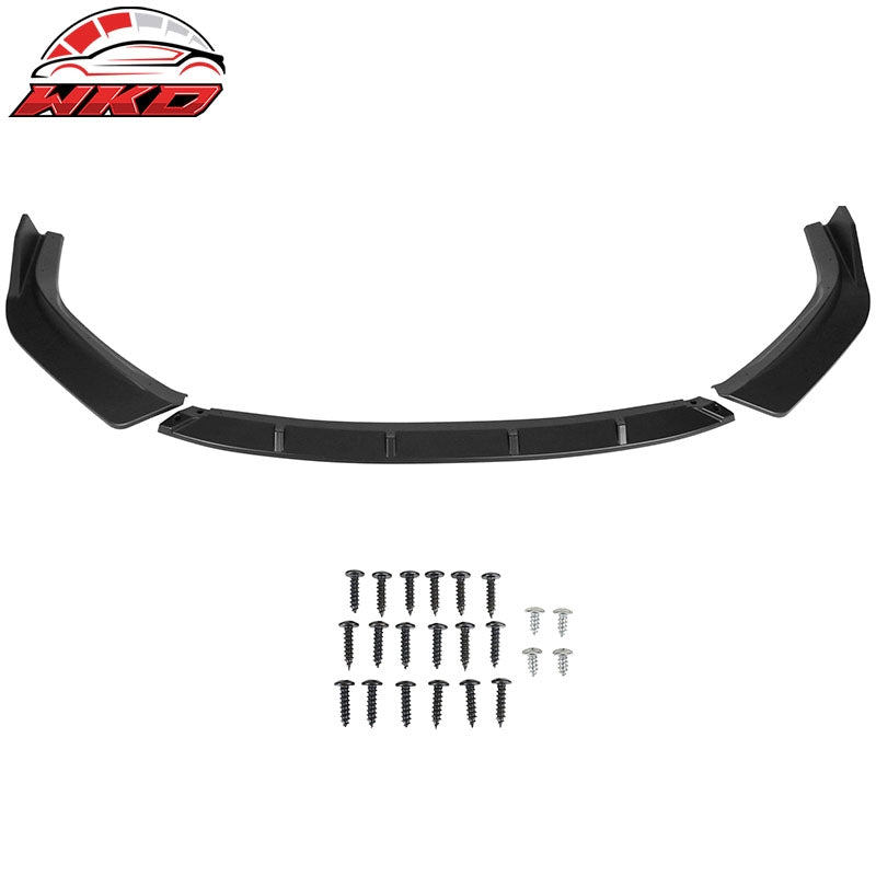 Fits 14-16 Lexus IS250 F Sport IKON Style 3PCS Front Bumper Lip Kit Matte Black