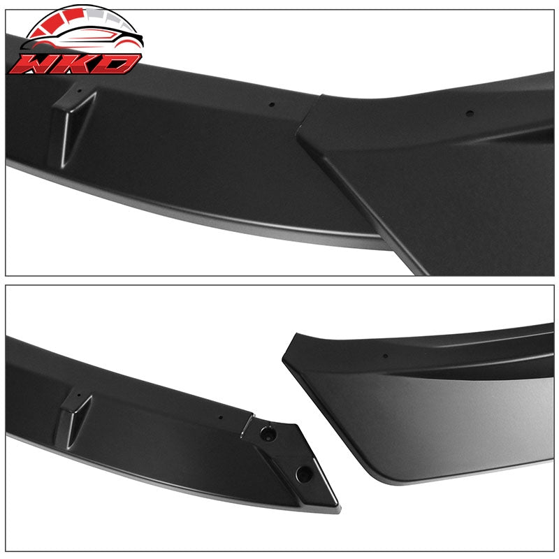 Fits 14-16 Lexus IS250 F Sport IKON Style 3PCS Front Bumper Lip Kit Matte Black
