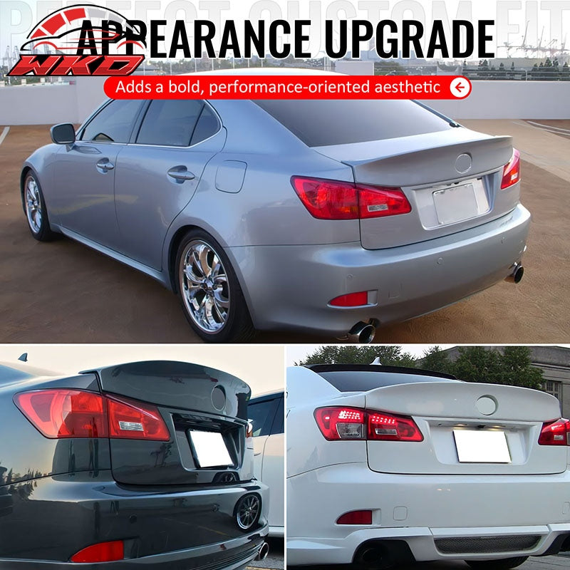 Fits 06-13 Lexus IS250 IS350 IS F Sedan WD Style Rear Trunk Spoiler Unpainted