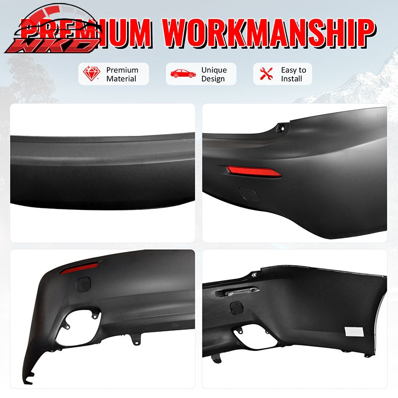 Fits 06-13 Lexus IS250 IS350 IS F Style Rear Bumper Cover W/O PDC W/Muffler Tip