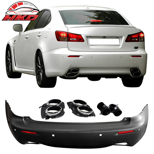 Wholesale 06-13 Lexus IS250 IS350 IS F Style Rear Bumper Cover W/Muffler Tip & Bezel - Wikond Auto