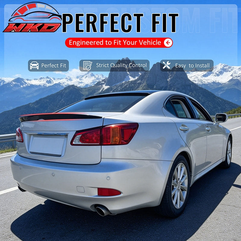 Fits 06-13 Lexus IS250 IS350 IS F Sedan OE Style Rear Trunk Spoiler Gloss Black