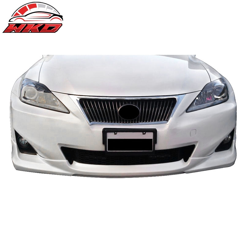Fits 11-13 Lexus IS250 IS350 S Style Front Bumper Lip Spoiler Matte Black - PP