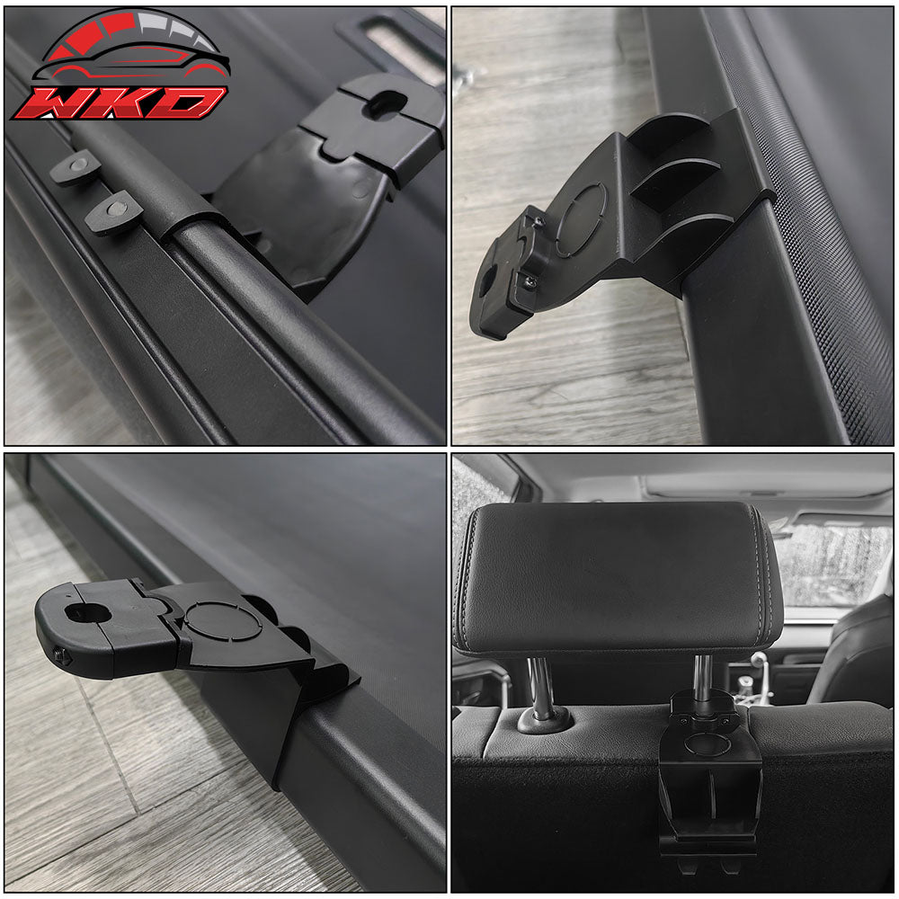 Fits 22-25 Lexus NX250 350 350h Retractable Rear Trunk Cargo Cover Canvas Black
