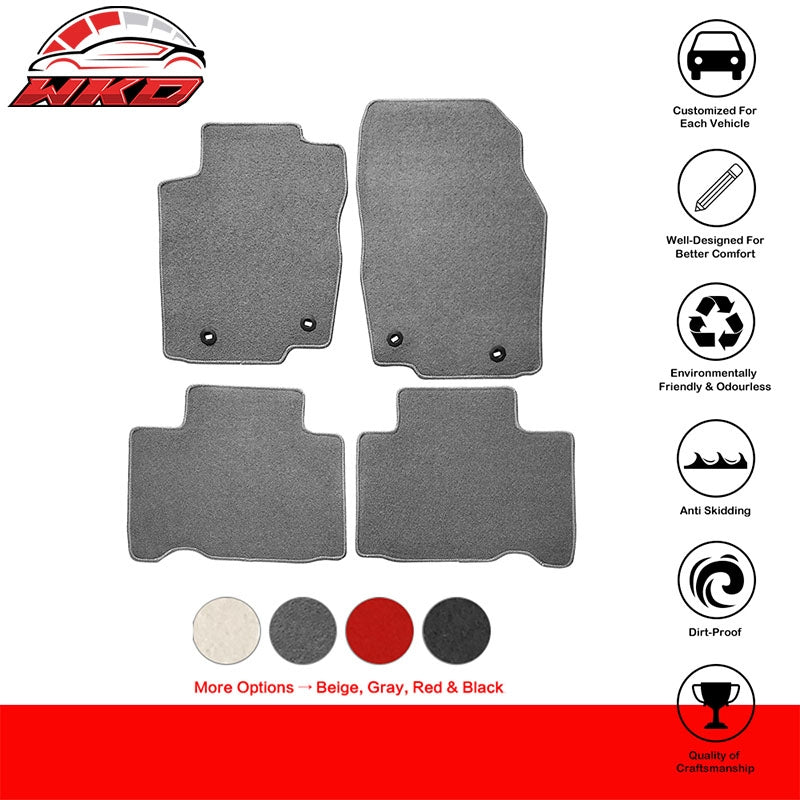 Fits 15-21 Lexus NX200t NX300 NX300h 4PCS Front Rear Floor Mat Carpet Nylon Grey