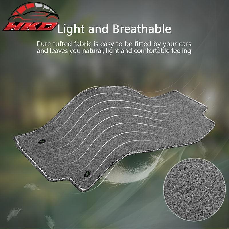Fits 15-21 Lexus NX200t NX300 NX300h 4PCS Front Rear Floor Mat Carpet Nylon Grey