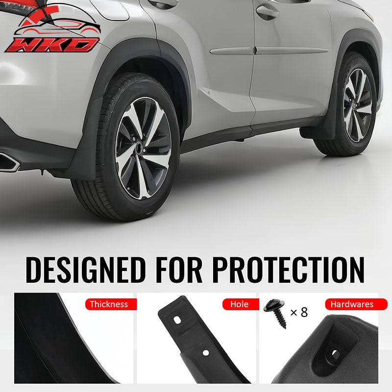 Wholesale 18-21 Lexus NX300 Non-Hybrid Front & Rear Fender Mud Flaps Splash Guards PP - Wikond Auto