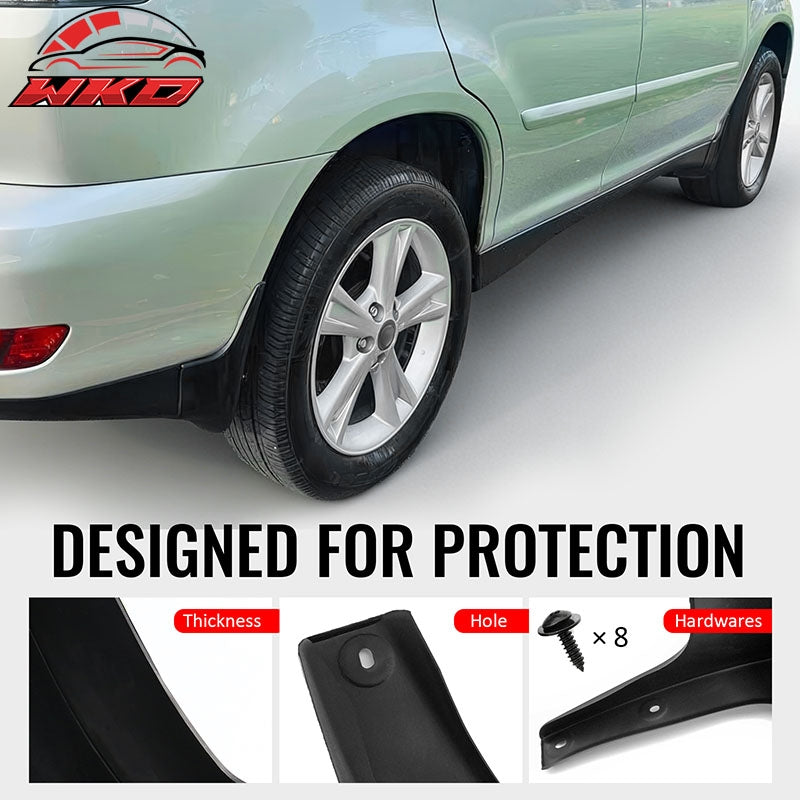 Fits 04-09 Lexus RX330 Front & Rear Fender Mud Flaps Wheel Arch Splash Guards PP