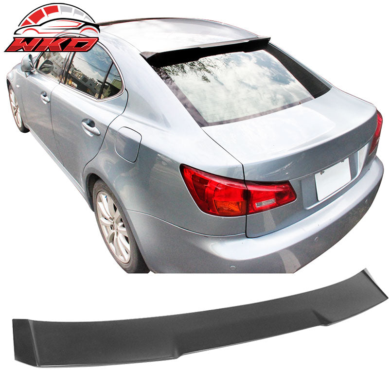 Fits 06-13 Lexus IS250 IS350 4Dr V Style Rear Roof Window Spoiler Unpainted ABS