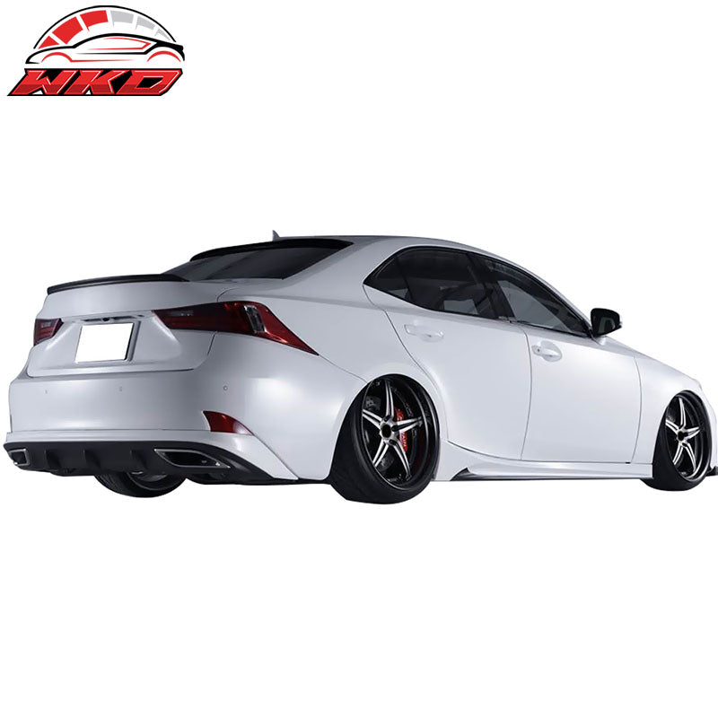 Fits 14-20 IS200t IS250 IS300 IS350 4DR B Style Matte Carbon Fiber Trunk Spoiler