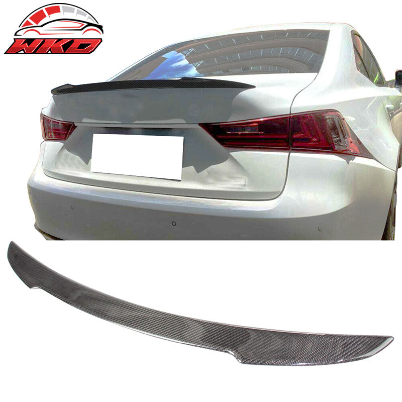 Fits 14-20 Lexus IS250 IS300 Sedan IKON Style Trunk Spoiler Matte Carbon Fiber
