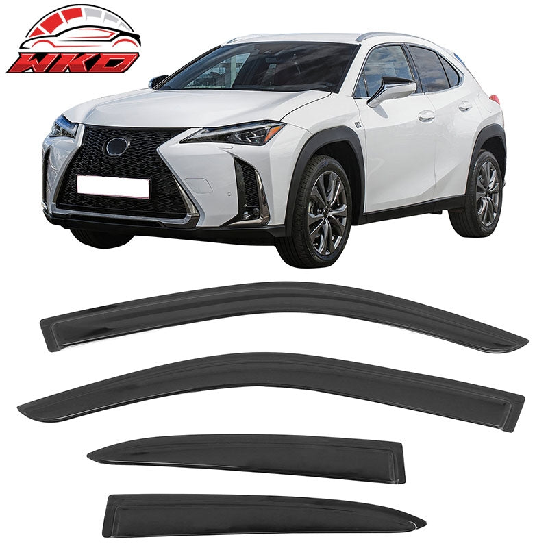 Fits 19-26 Lexus UX200 Tape on Window Visors Vent Rain Sun Wind Guards Deflector