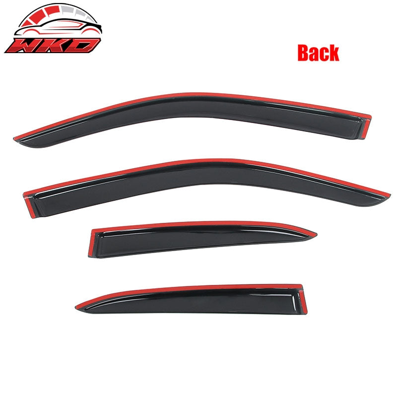Fits 19-26 Lexus UX200 Tape on Window Visors Vent Rain Sun Wind Guards Deflector