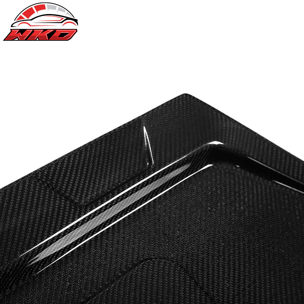 Fits 20-25 Chevrolet Corvette C8 OE Rear License Plate Carbon Fiber Gloss Black