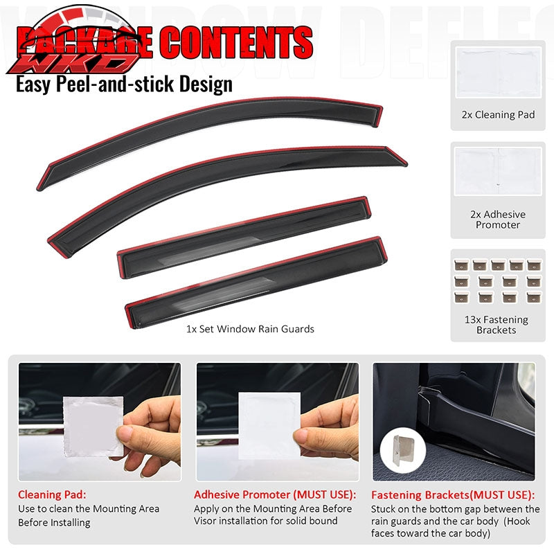 Fits 20-26 Lincoln Aviator Window Visors In Channel Sun Rain Guard Deflector 4PC