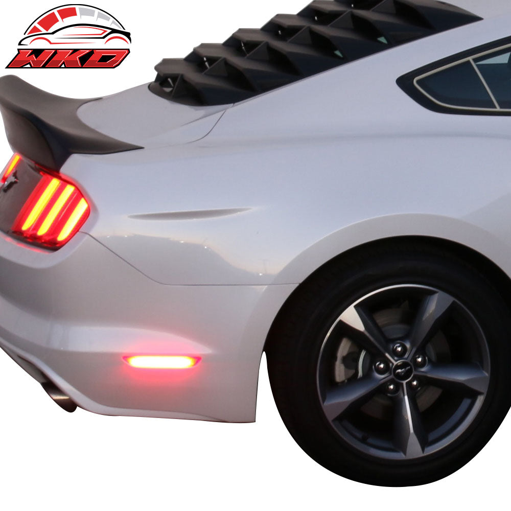 Fits 15-17 Ford Mustang 2PCS Rear Bumper Side Marker LED Lights Lamps Reflectors
