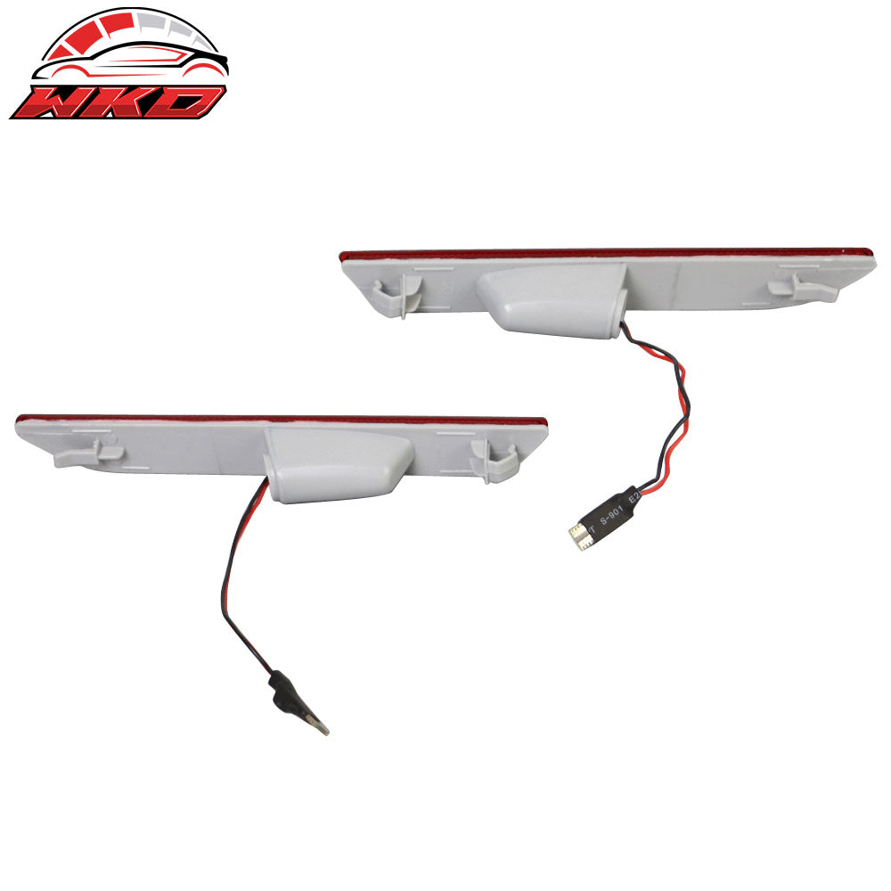 Fits 15-17 Ford Mustang 2PCS Rear Bumper Side Marker LED Lights Lamps Reflectors